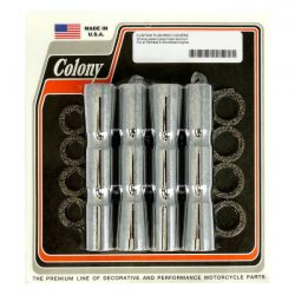 Colony, B.T. gerippter unterer Pushrod-Abdeckungssatz. Verchromt.